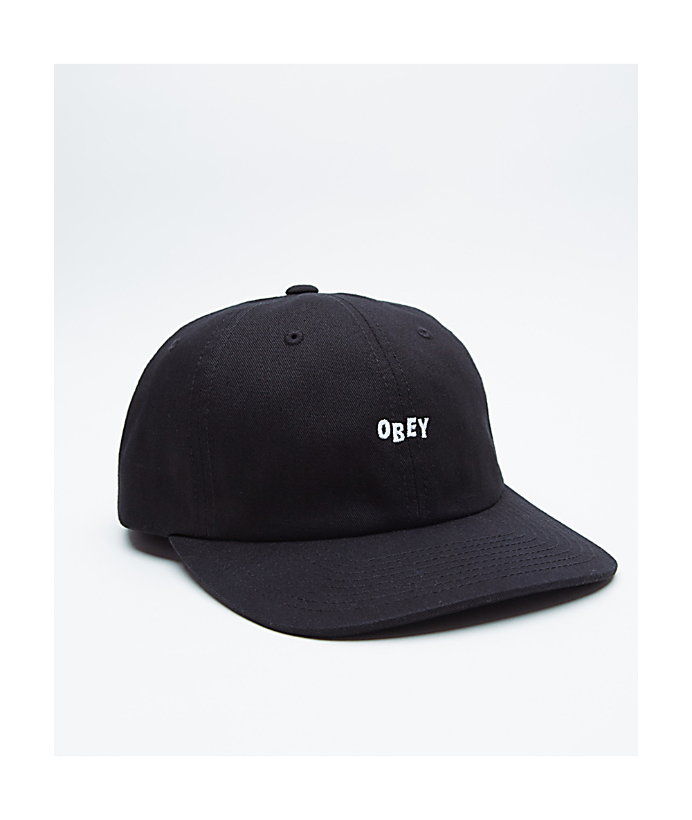 all black strapback hat