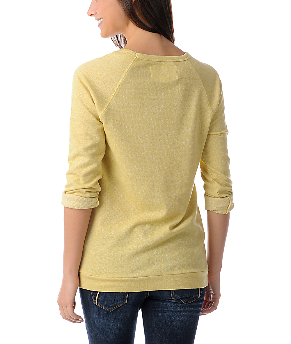 mustard crew neck sweatshirt