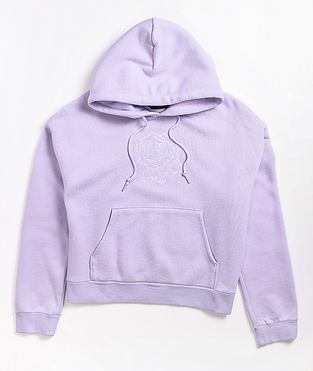 lavender crop hoodie