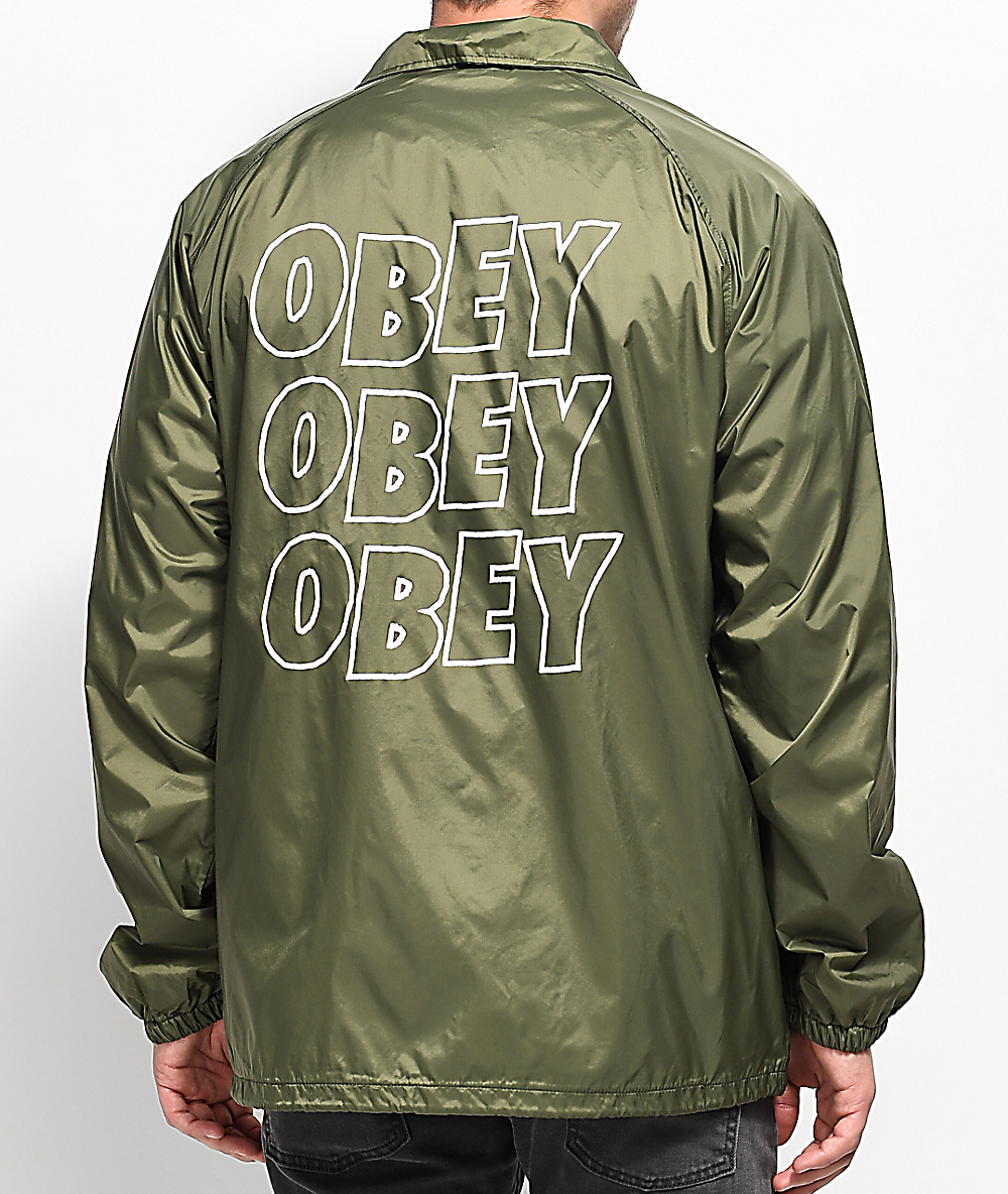 Obey Mens Jumble Lo-fi Coaches Trench Jacket 121351489