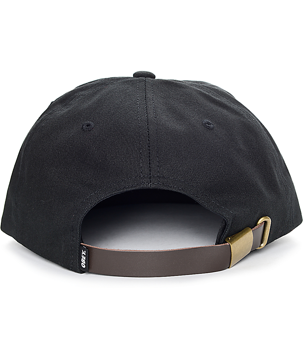 obey leather strap hat