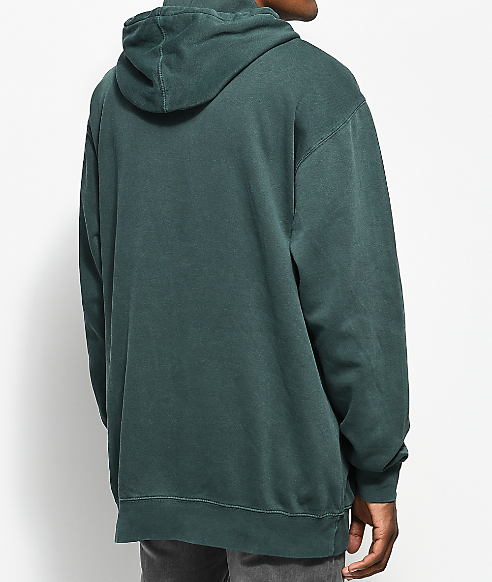 faded green hoodie