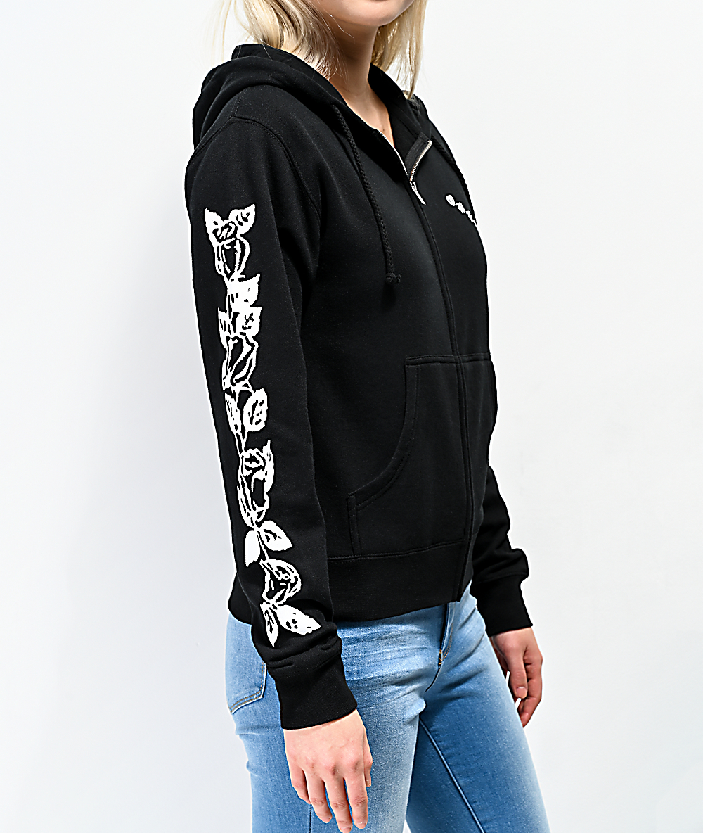 rose zip up hoodie