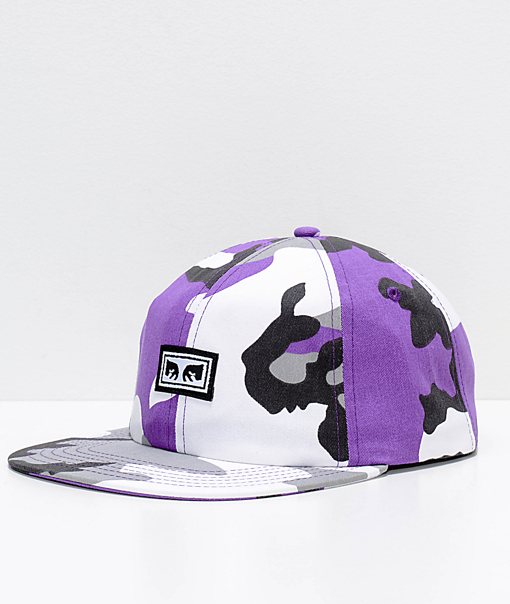 purple camo hat