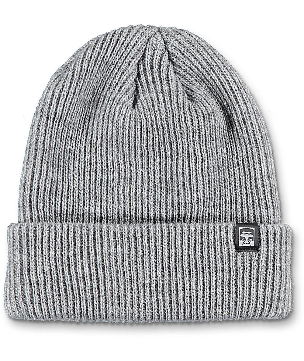 grey obey beanie