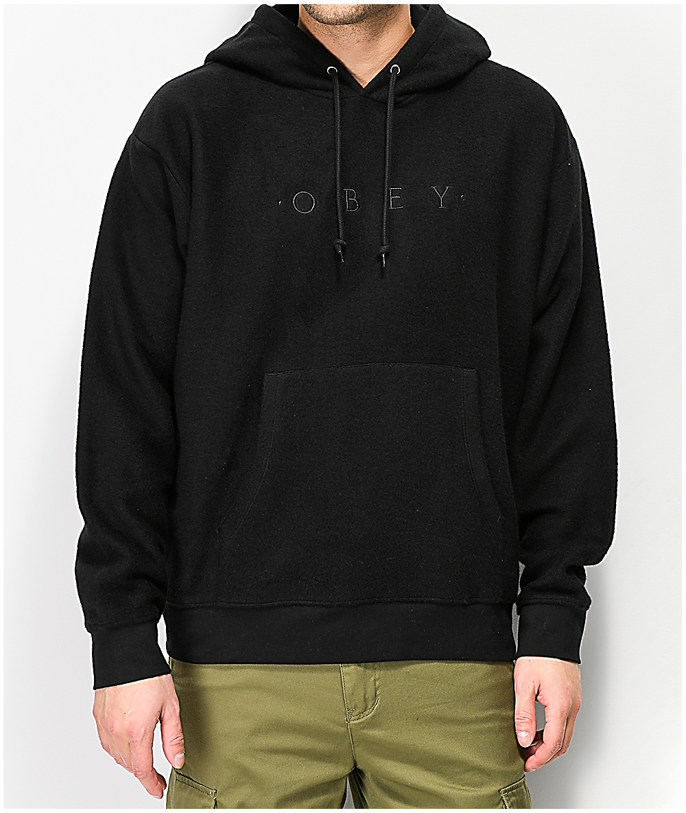 obey embroidered hoodie