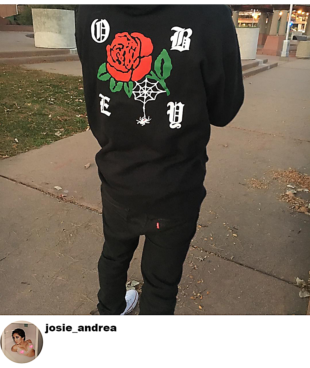 dope rose hoodie