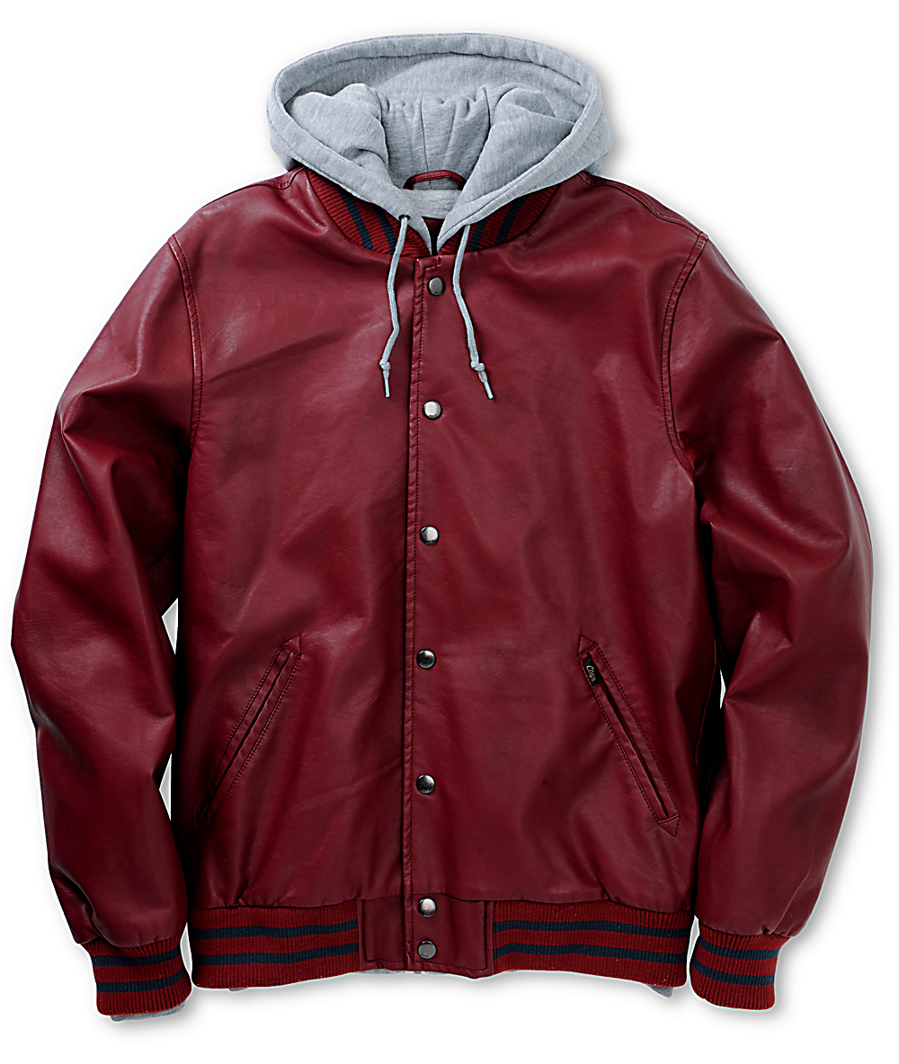 hoodie jacket maroon