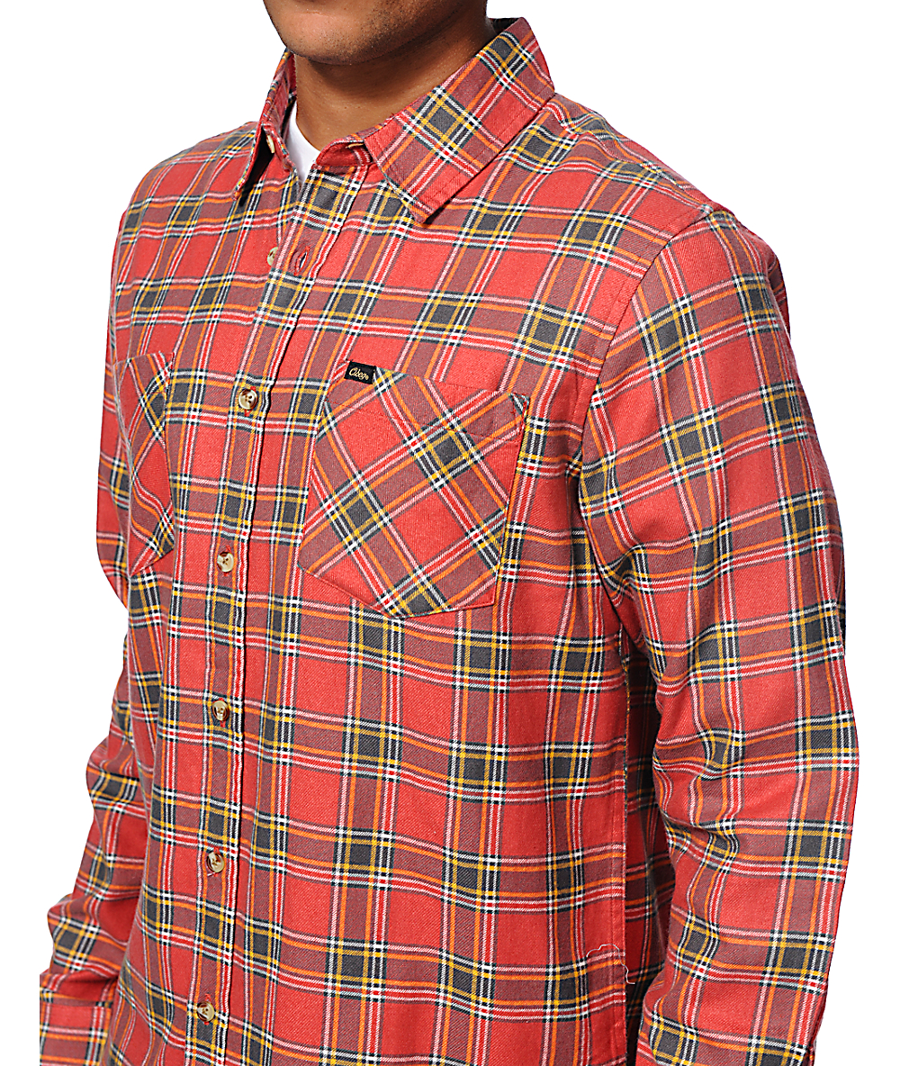 Obey Mens Ventura Long Sleeve Woven Shirt