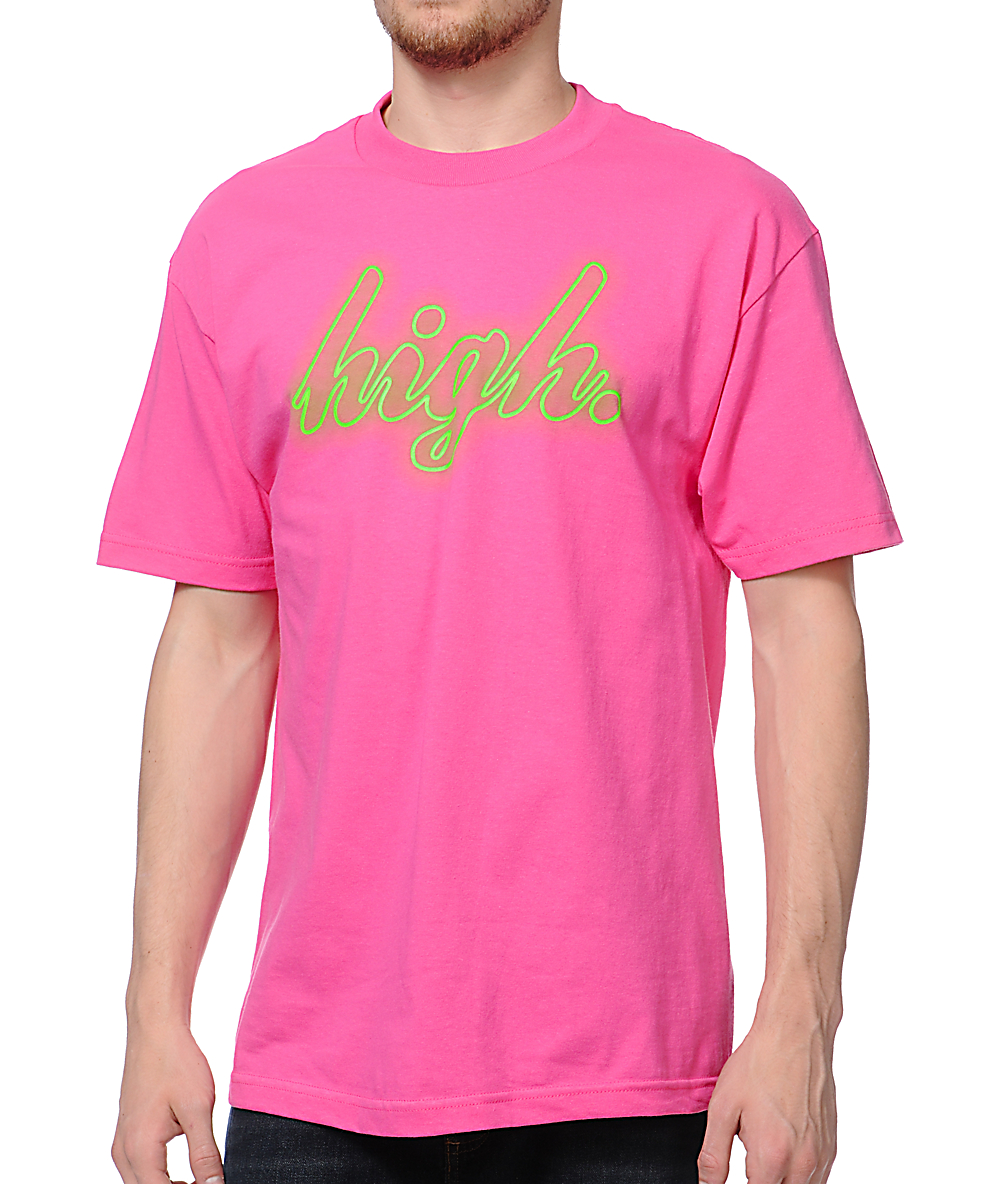 neon pink shirt