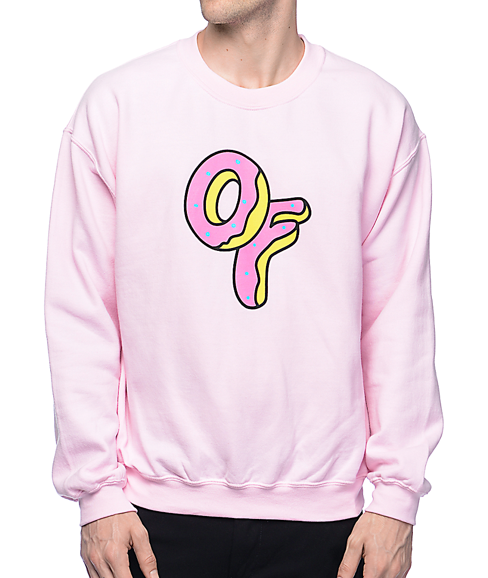light pink crew neck sweatshirt