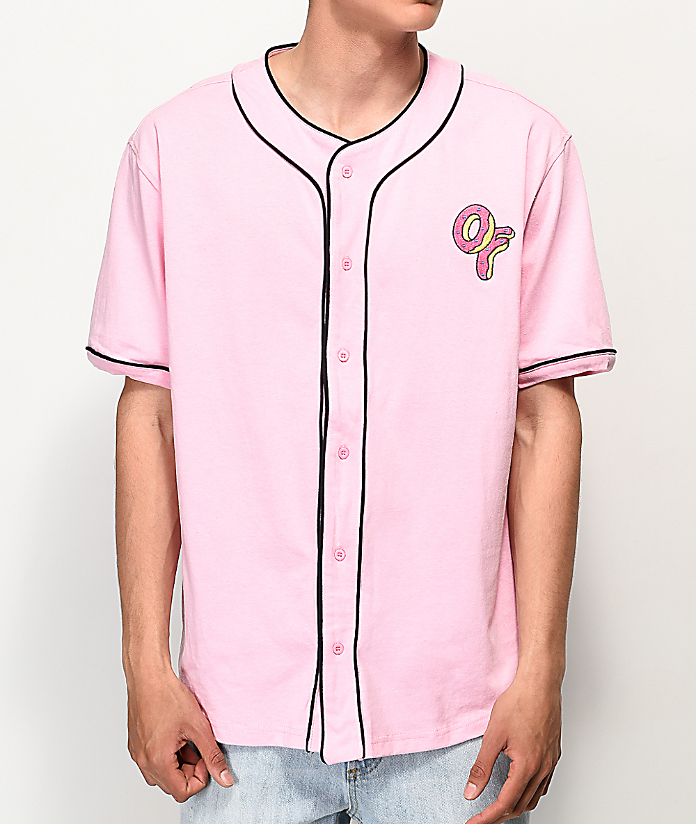 Odd Future Pink \u0026 Black Baseball Jersey 