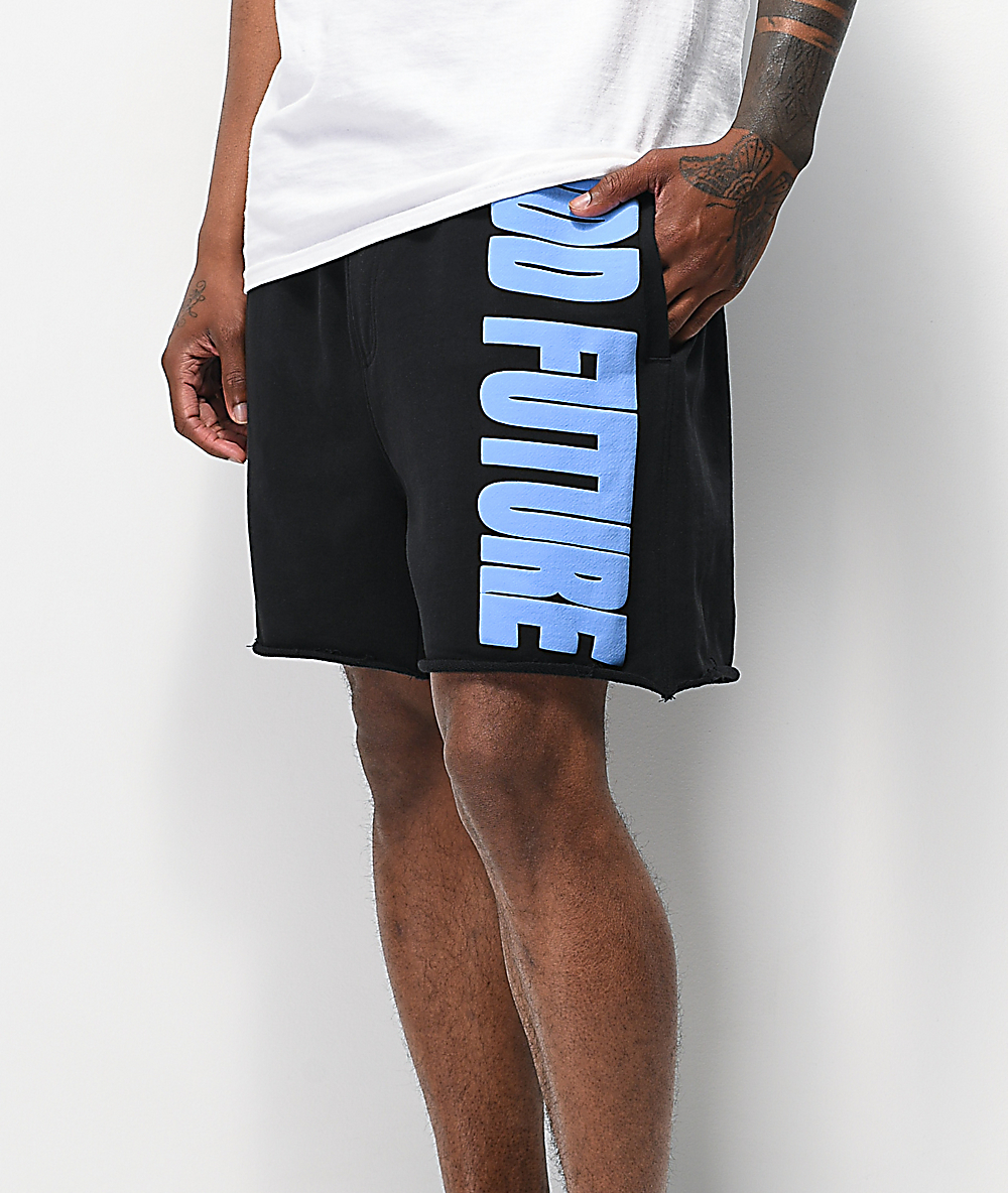 black fleece shorts