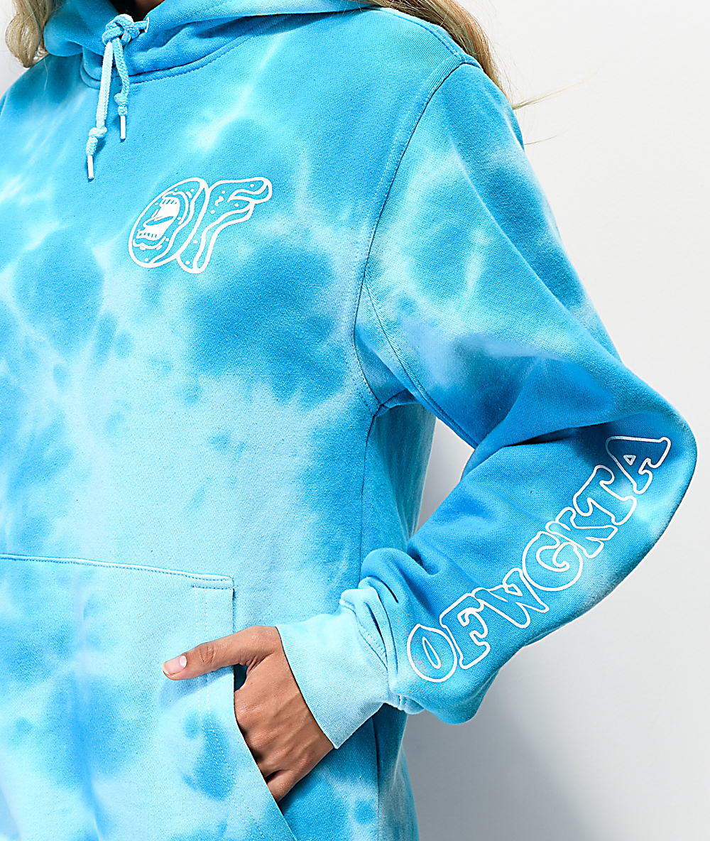 santa cruz blue tie dye hoodie