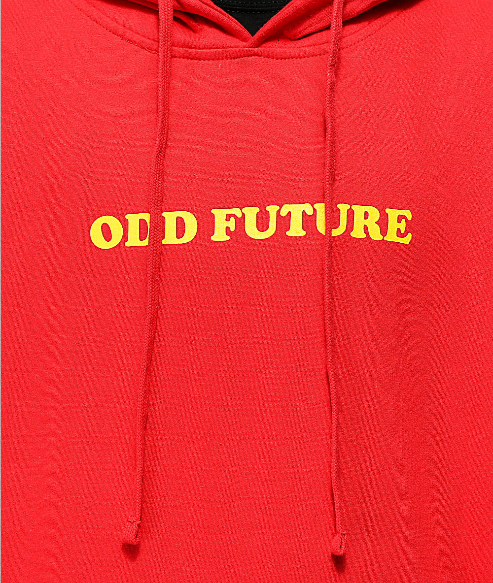 odd future x santa cruz screaming donut red hoodie