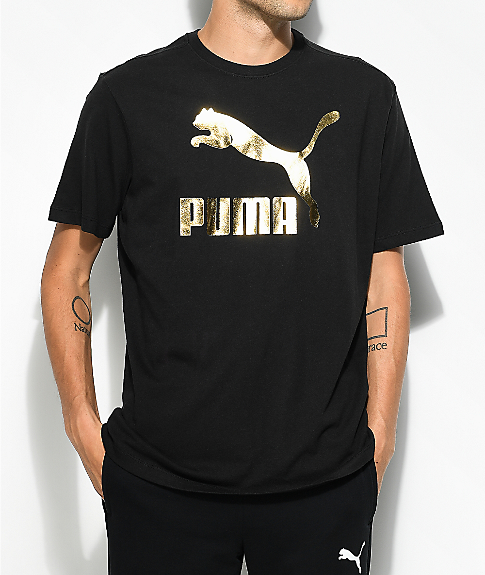 Puma Archive Life Black Gold T Shirt Zumiez