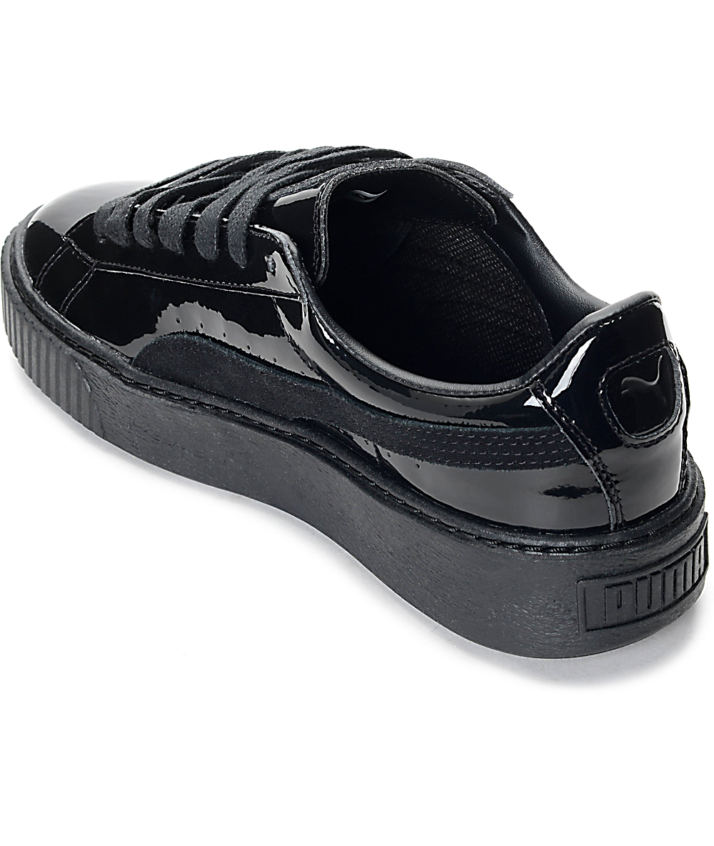 puma basket platform patent w chaussures