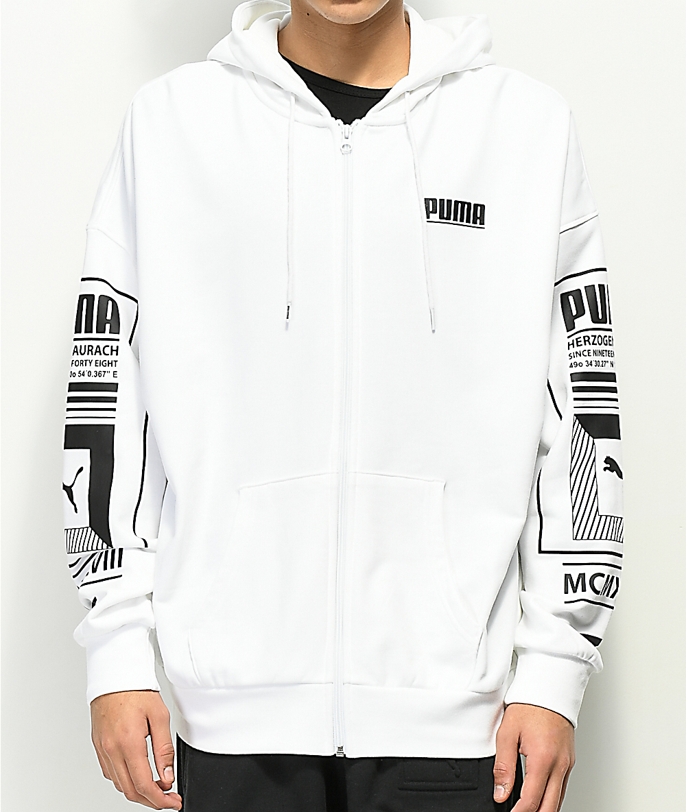 sudadera puma blanca