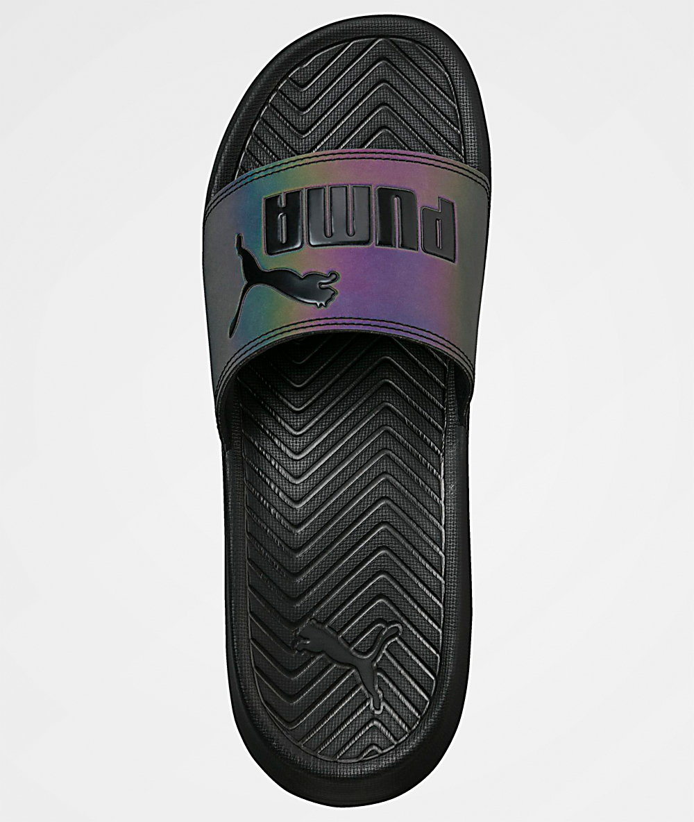 iridescent puma slides