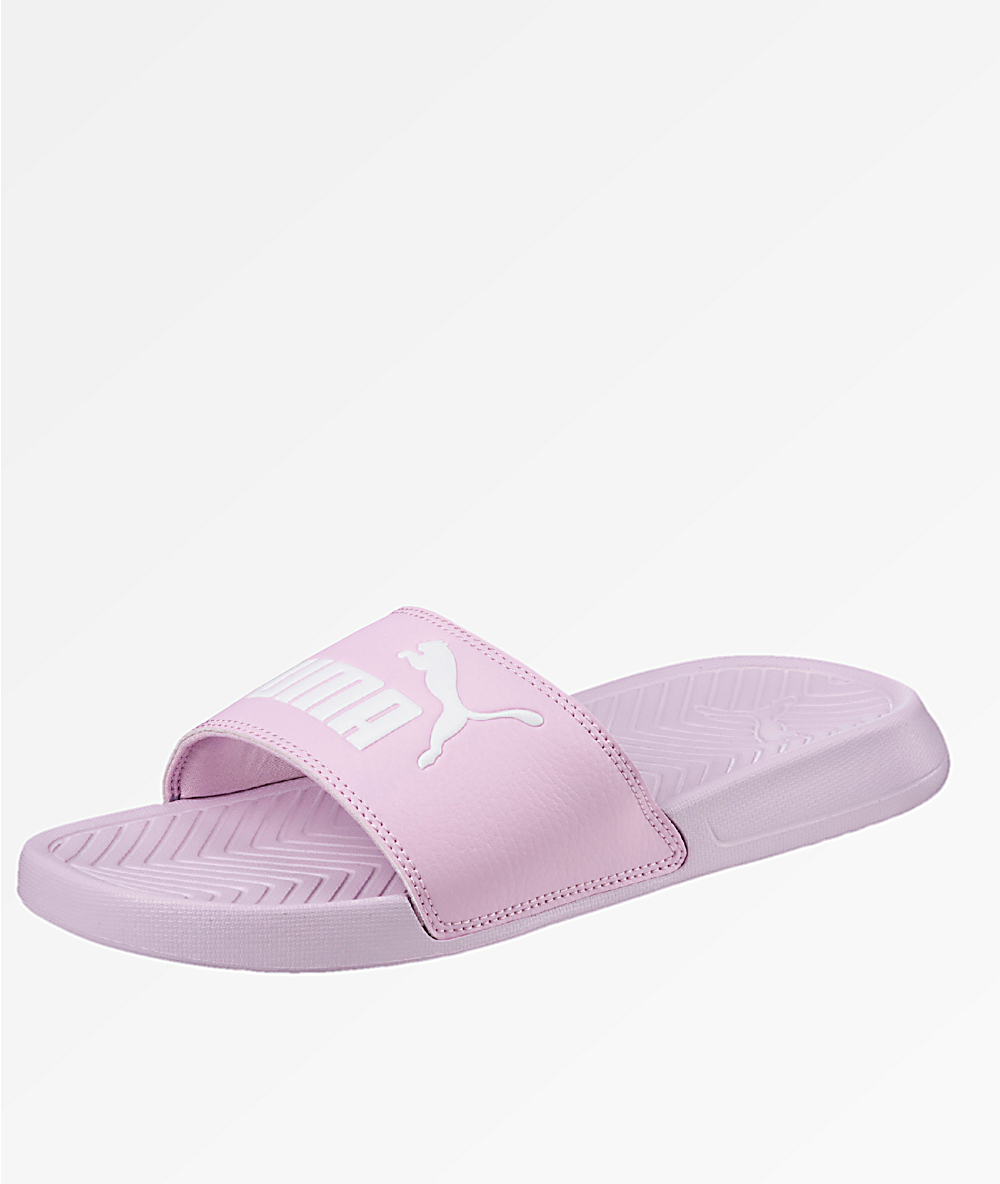 lavender puma slides