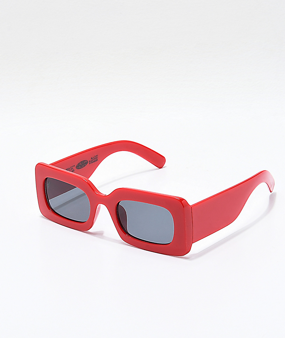 square red sunglasses