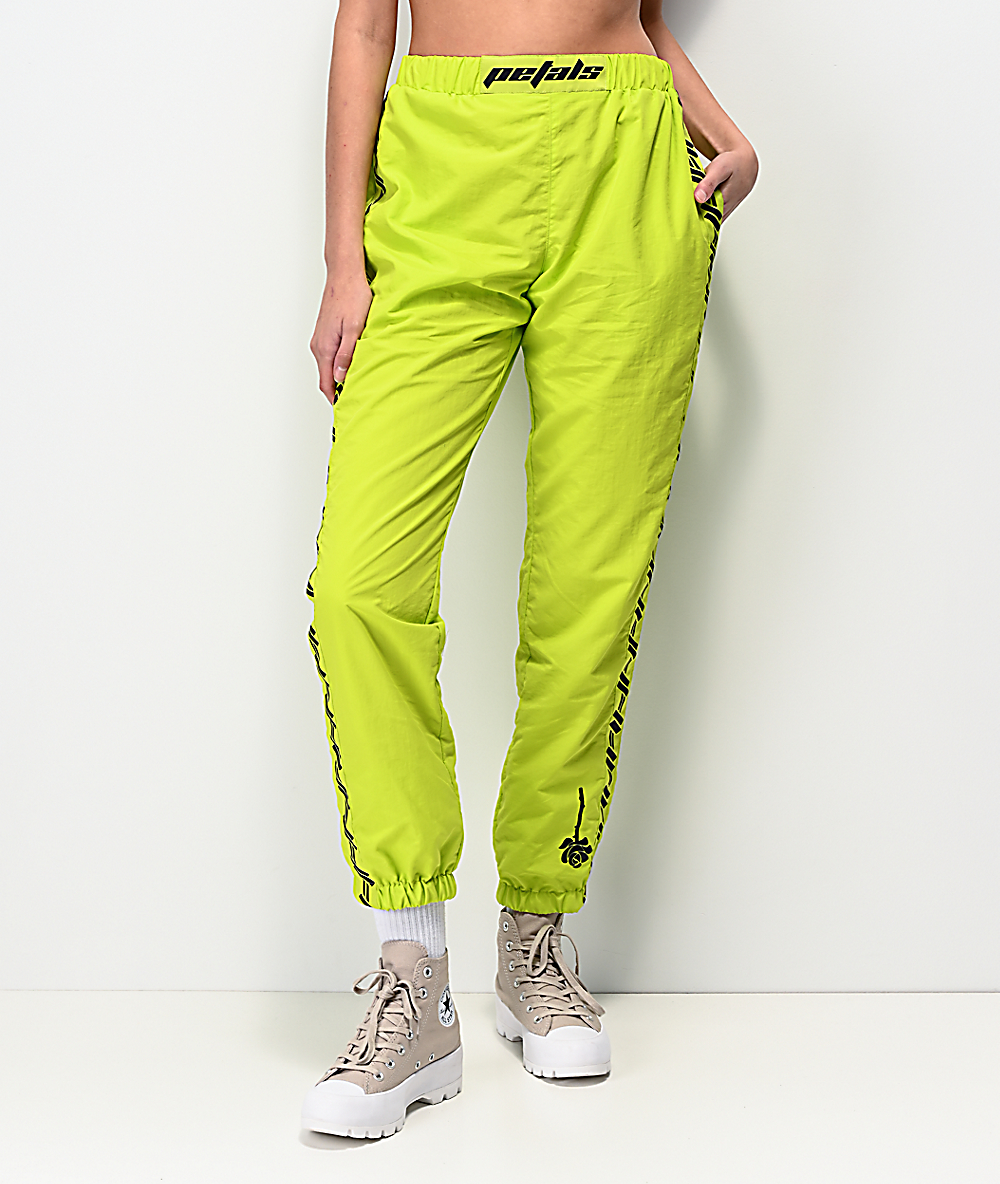 neon green track pants