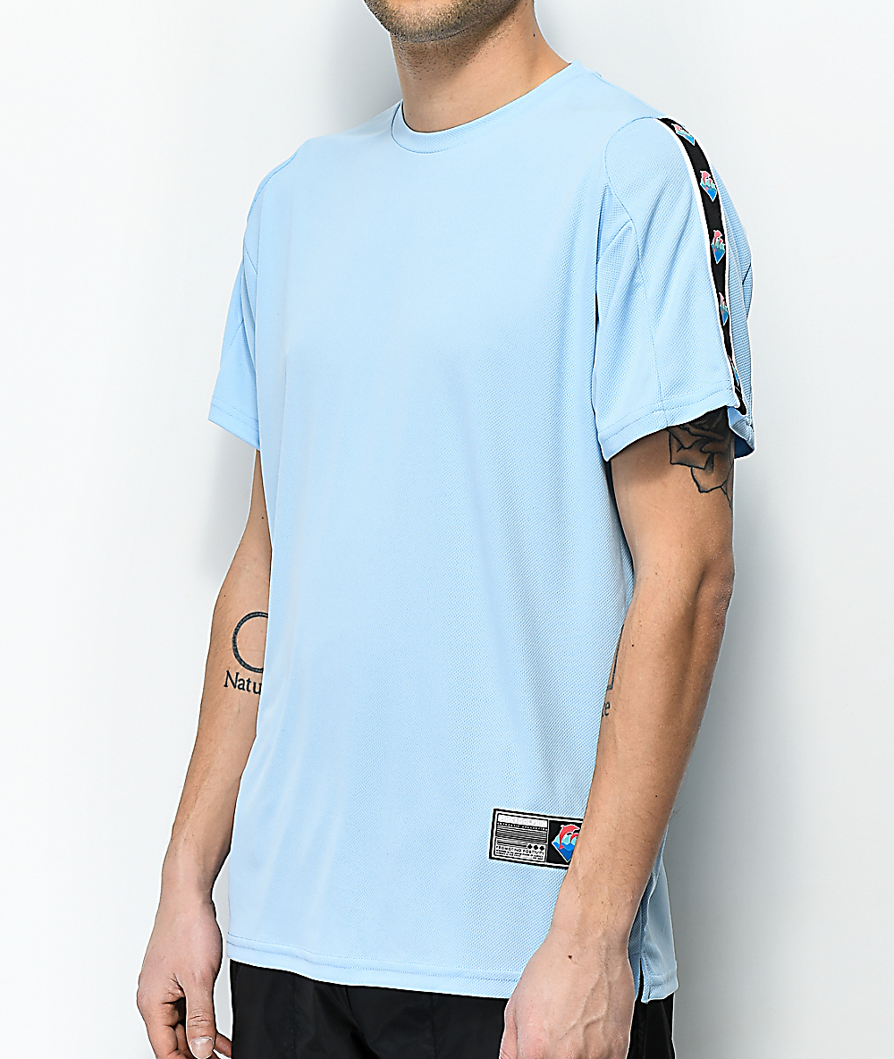 pink dolphin wave sport slate blue t-shirt