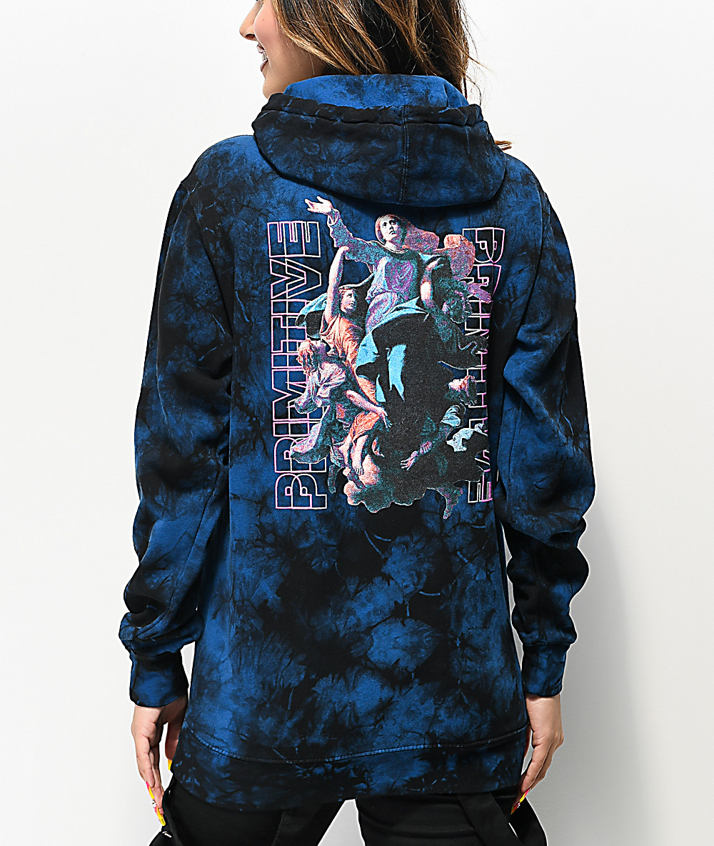 blue black hoodie