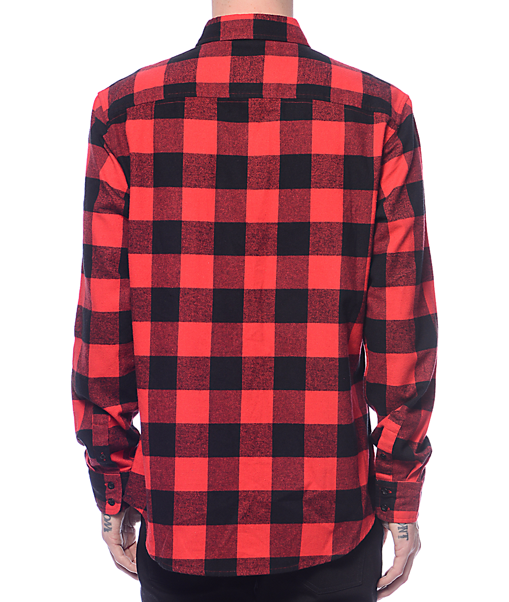 REBEL8 Bill Red & Black Flannel Shirt | Zumiez
