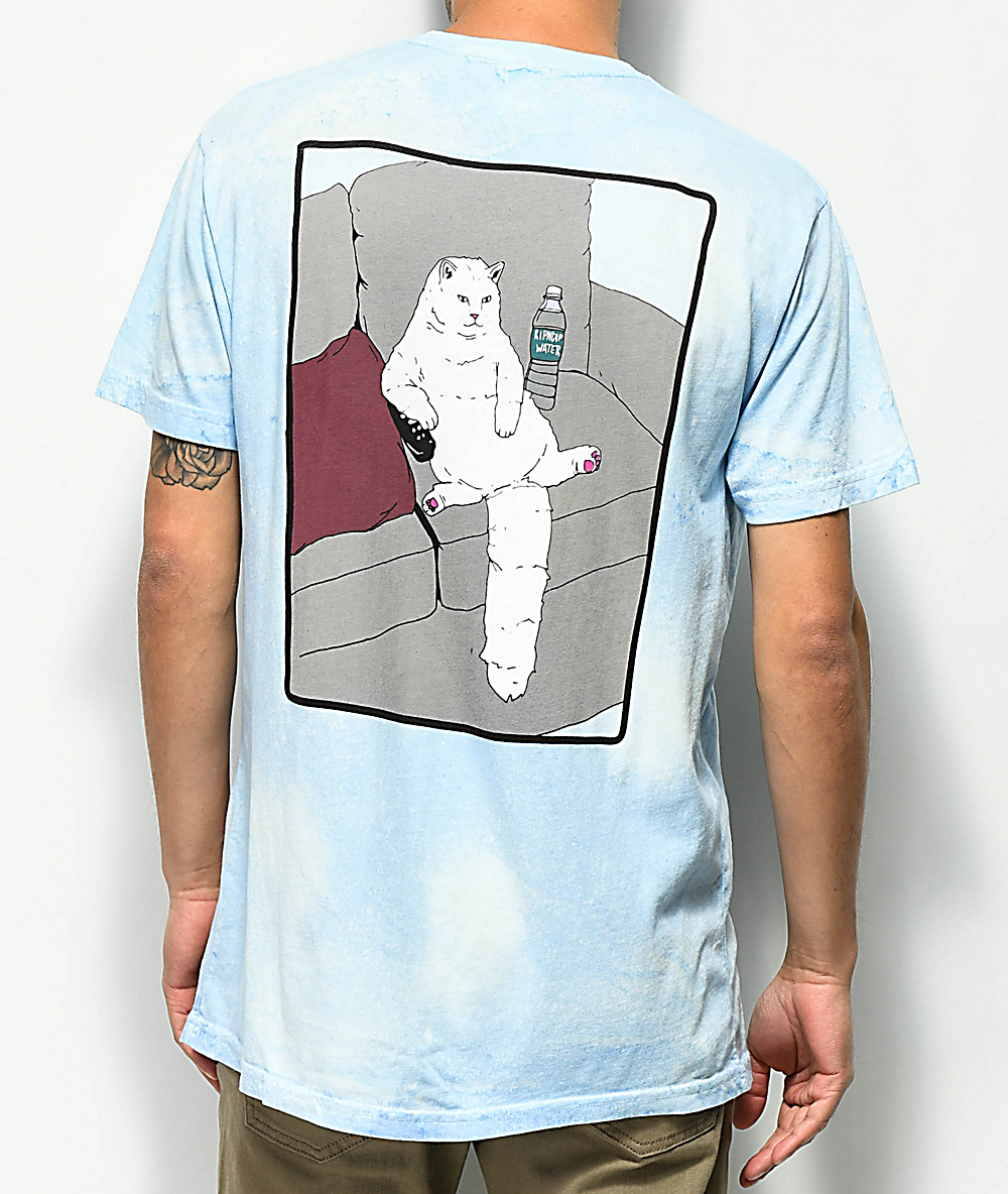 Ripndip Couch Potato Blue Tie Dye T Shirt Zumiez