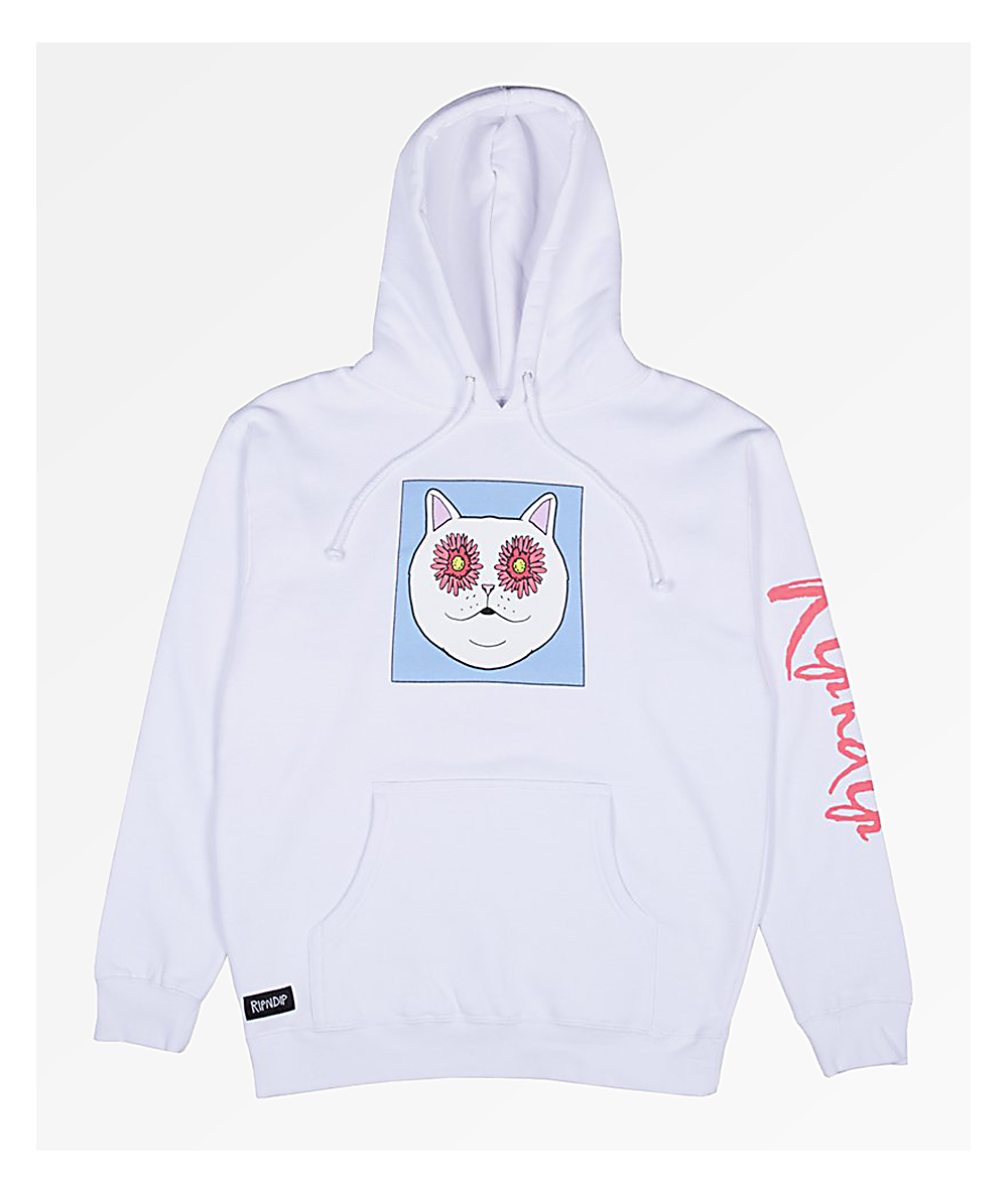 white ripndip hoodie