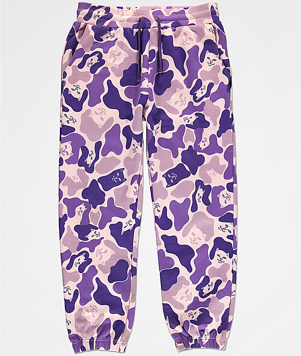 purple camo joggers
