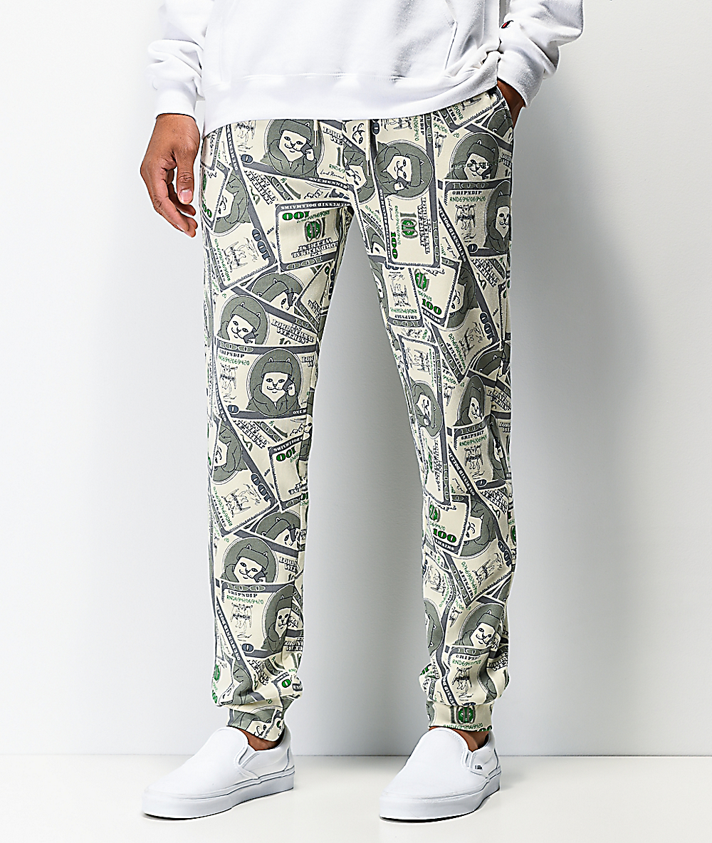 money print joggers