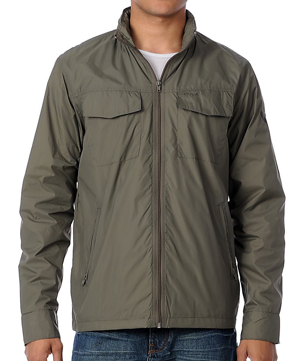 RVCA Baybreaker Olive Windbreaker Jacket | Zumiez