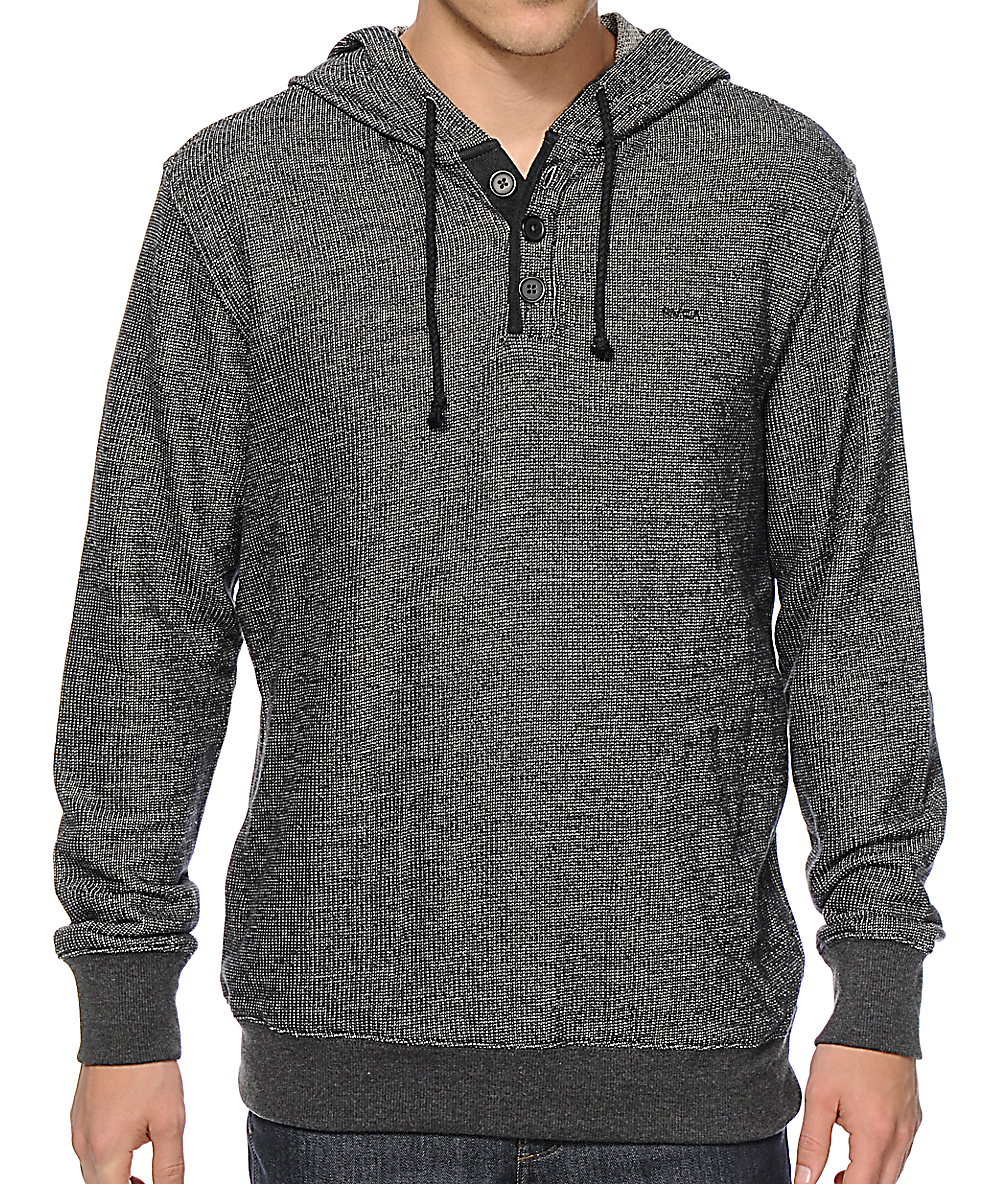 3 button henley hoodie