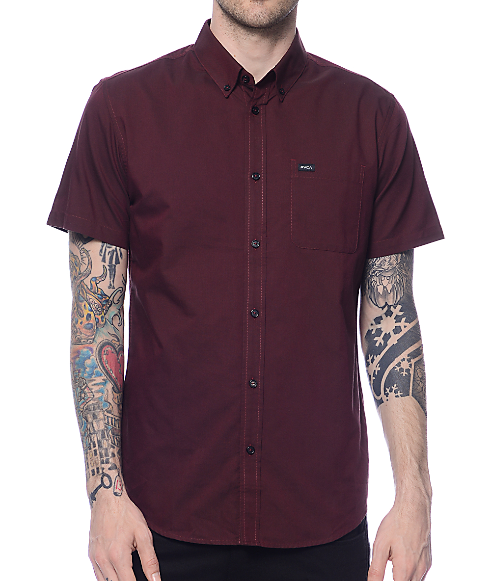 burgundy oxford shirt