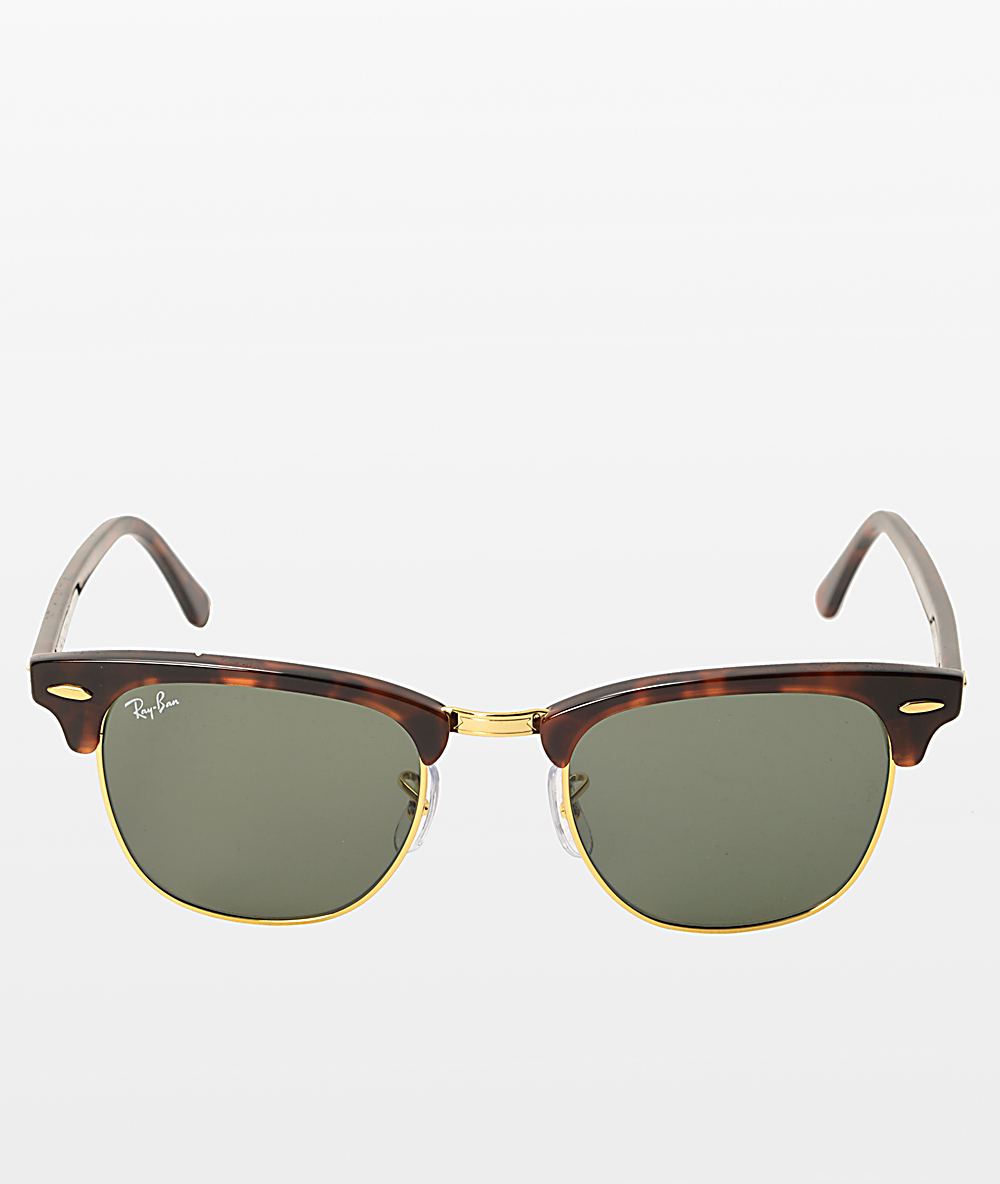 Ray-Ban Large Clubmaster Tortoise Sunglasses | Zumiez