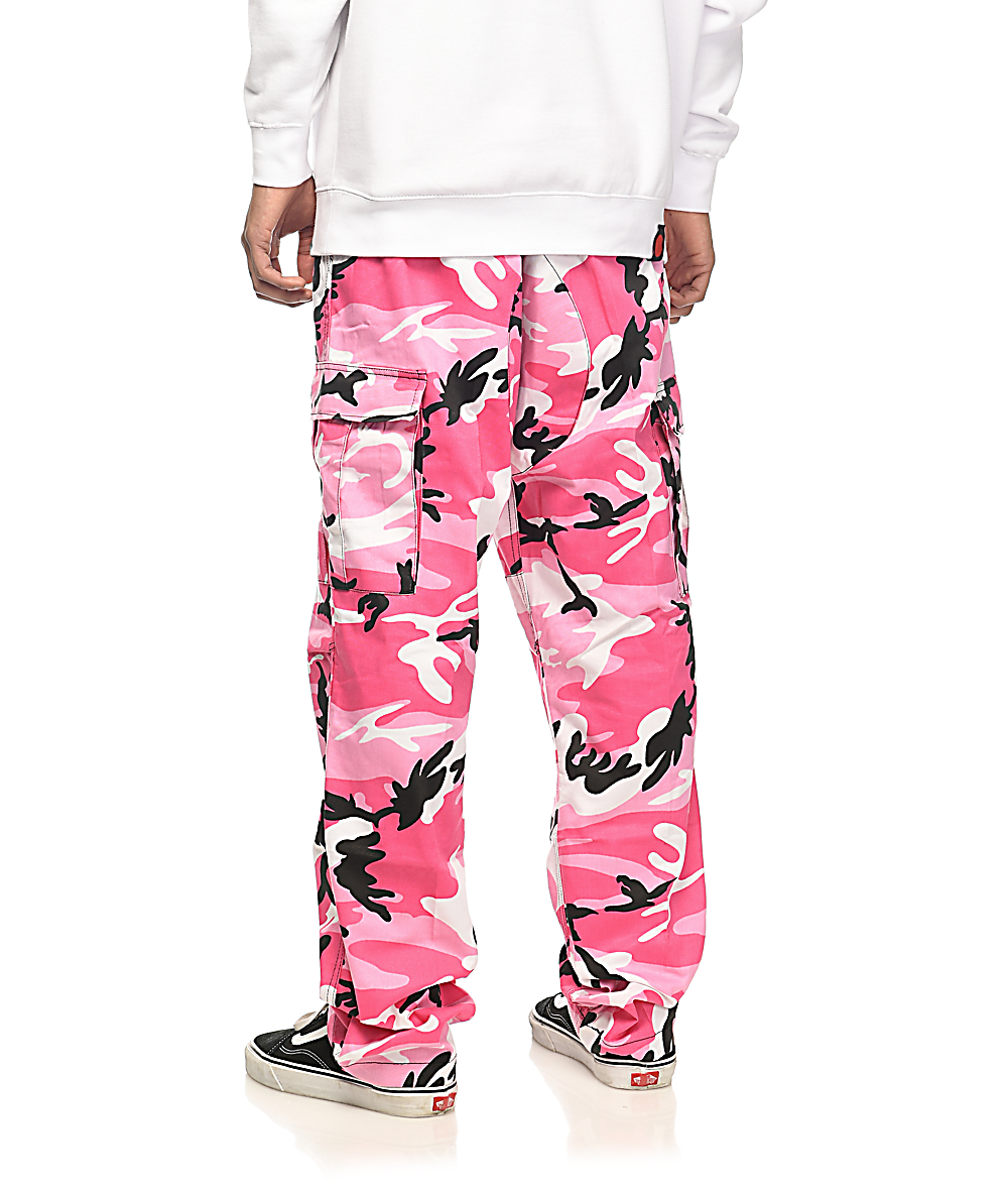 pink camo joggers mens