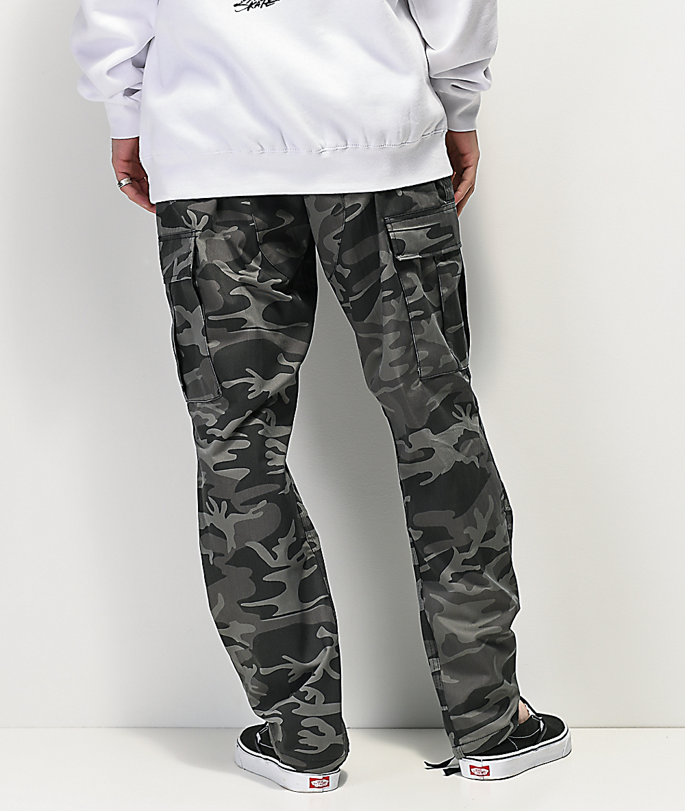 mens black camo cargo pants