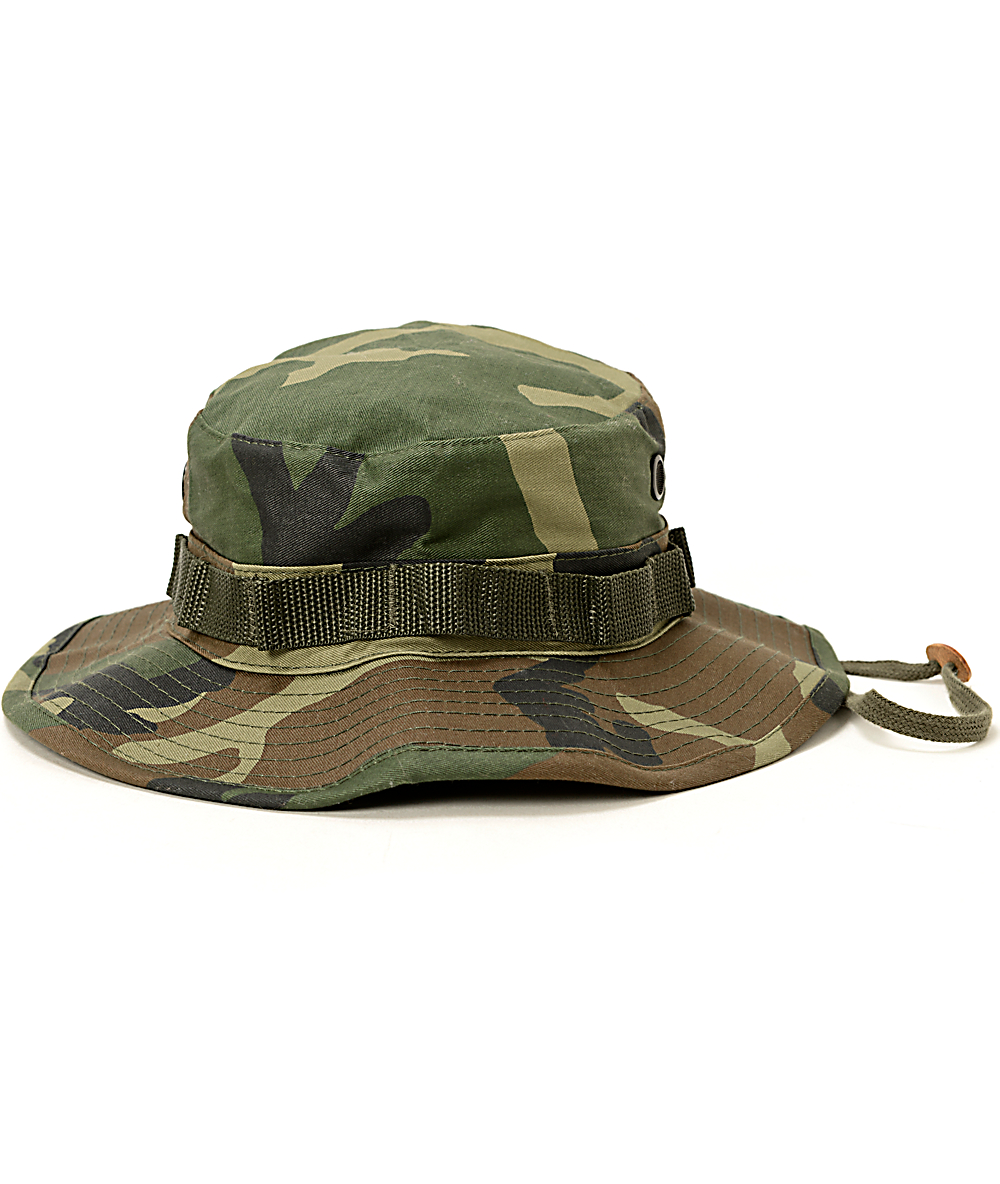 rothco boonie woodland camo bucket hat