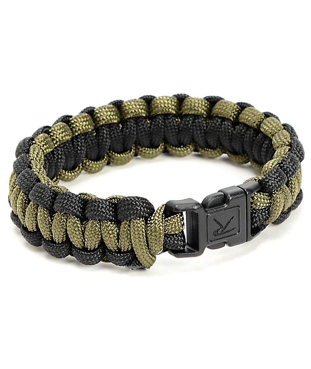 army green paracord bracelet