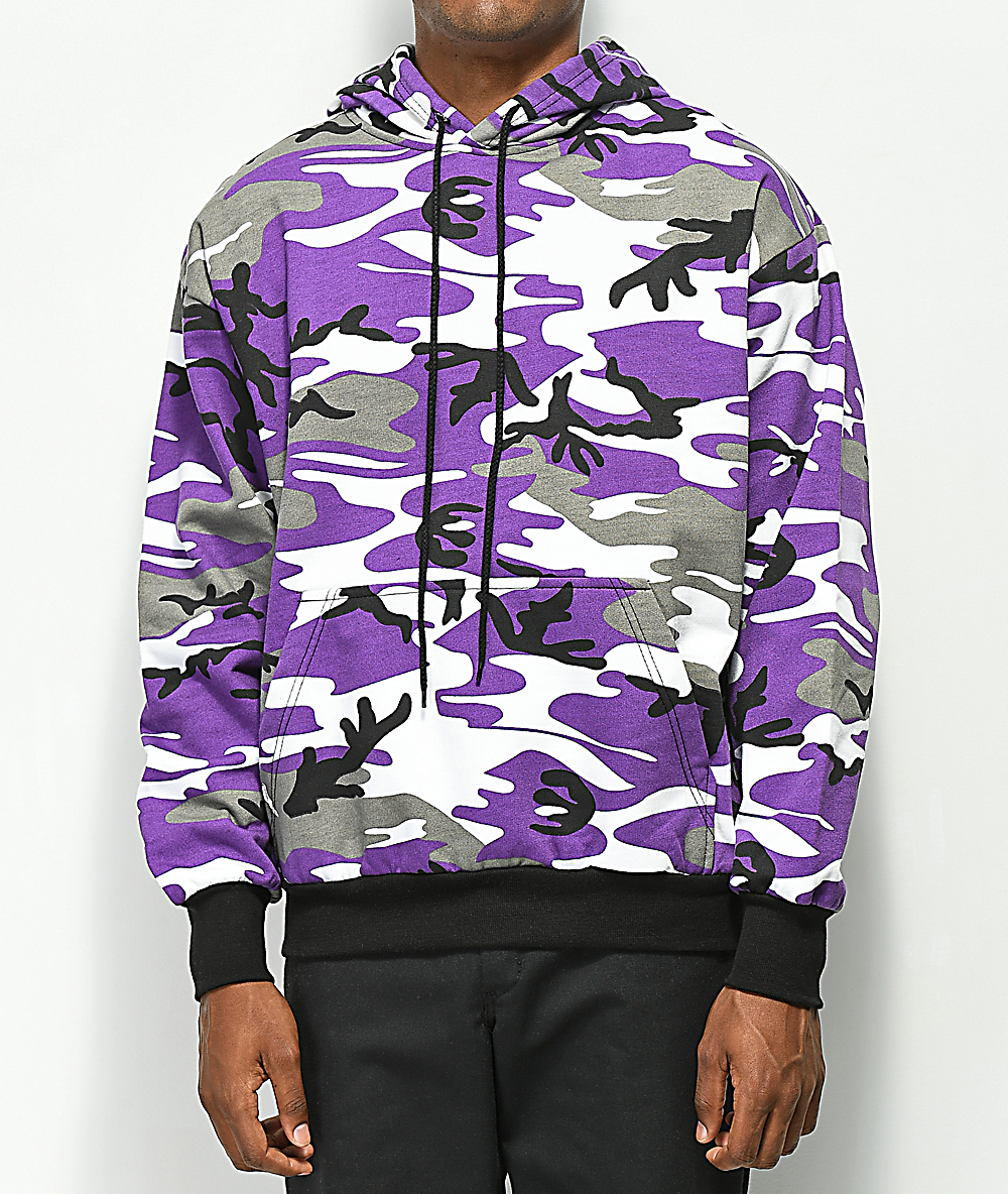 purple camo hoodie