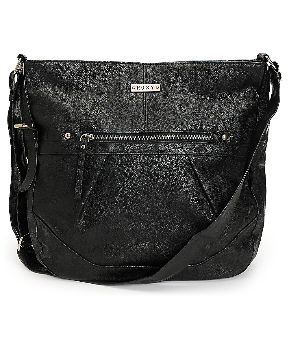 Roxy Easy Breezy Black Faux Leather Handbag