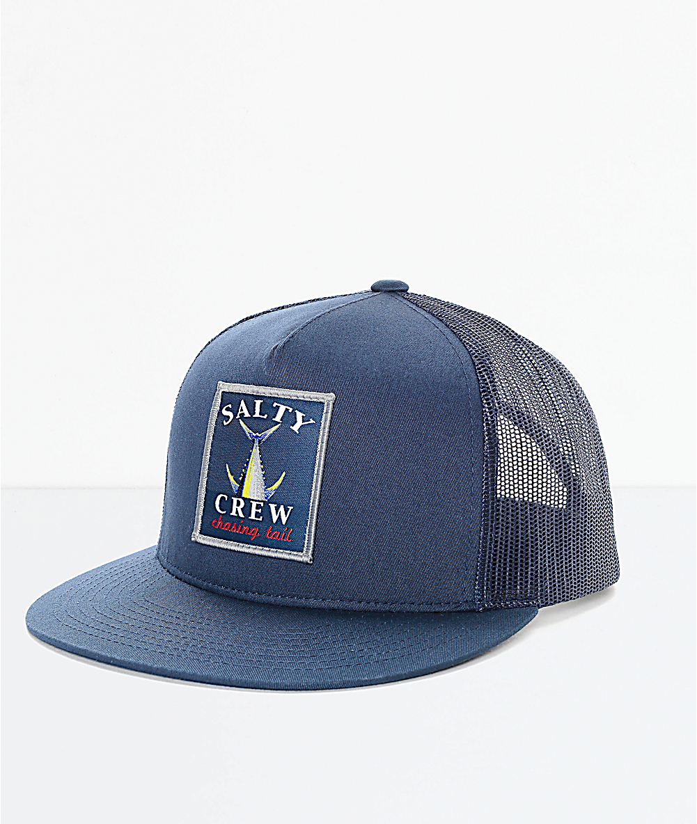 navy trucker hat