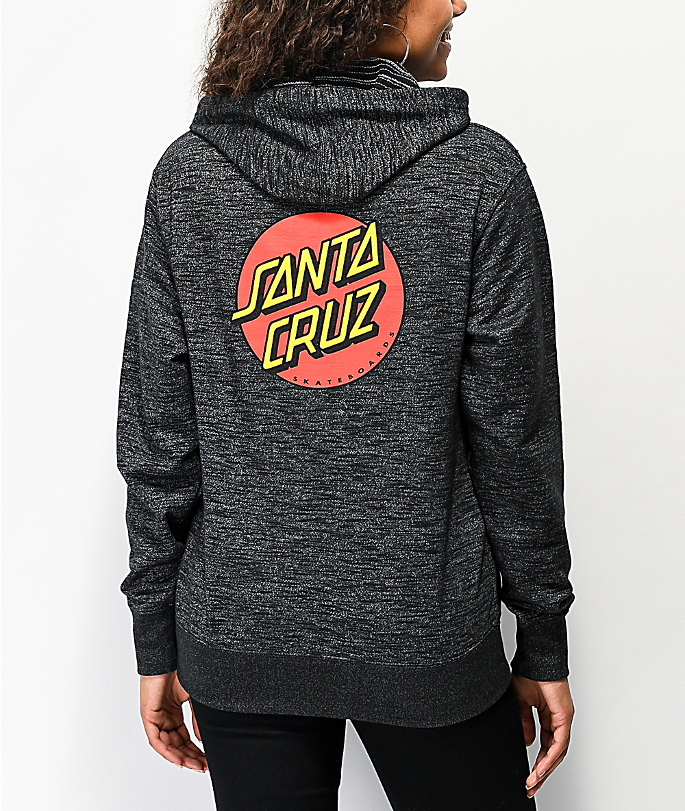 santa cruz classic dot spider black hoodie