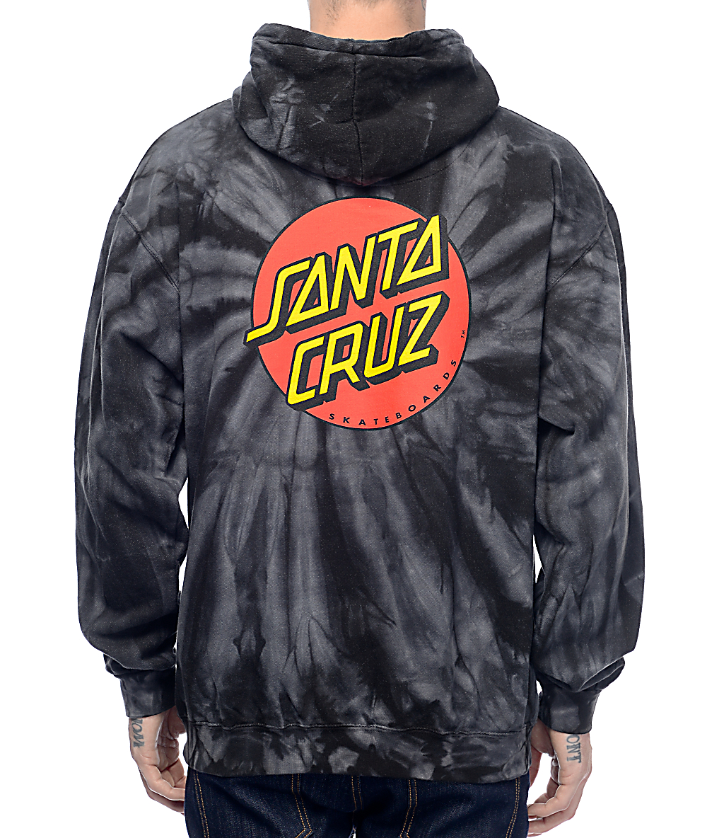 santa cruz classic dot spider black hoodie