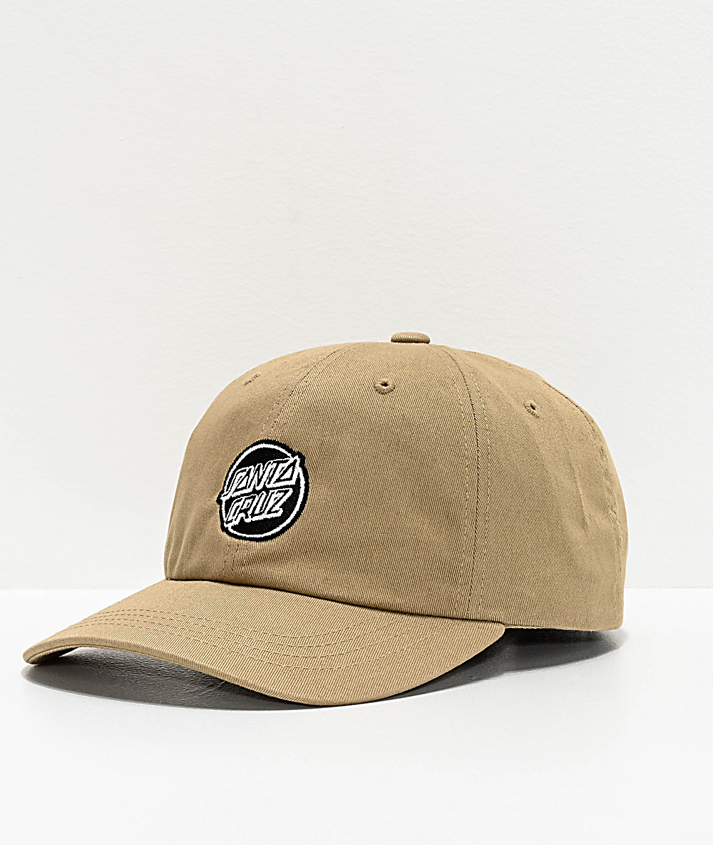 khaki strapback hat