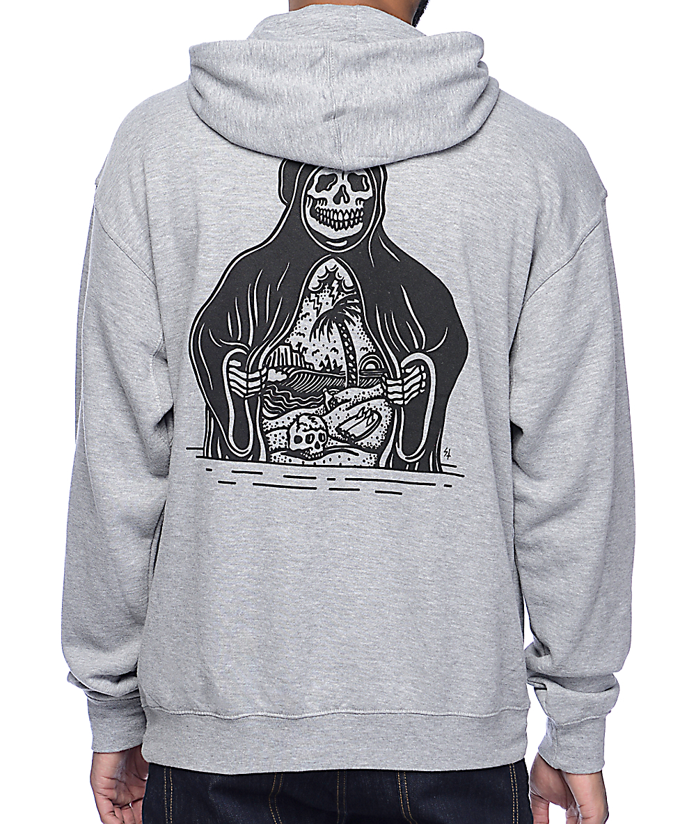 Sketchy Tank Paradise Heathergrey Hoodie