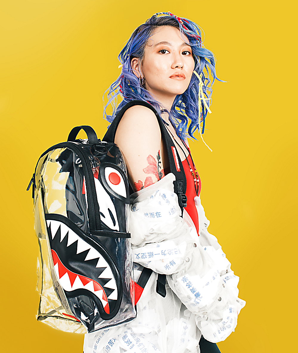 sprayground backpack clear