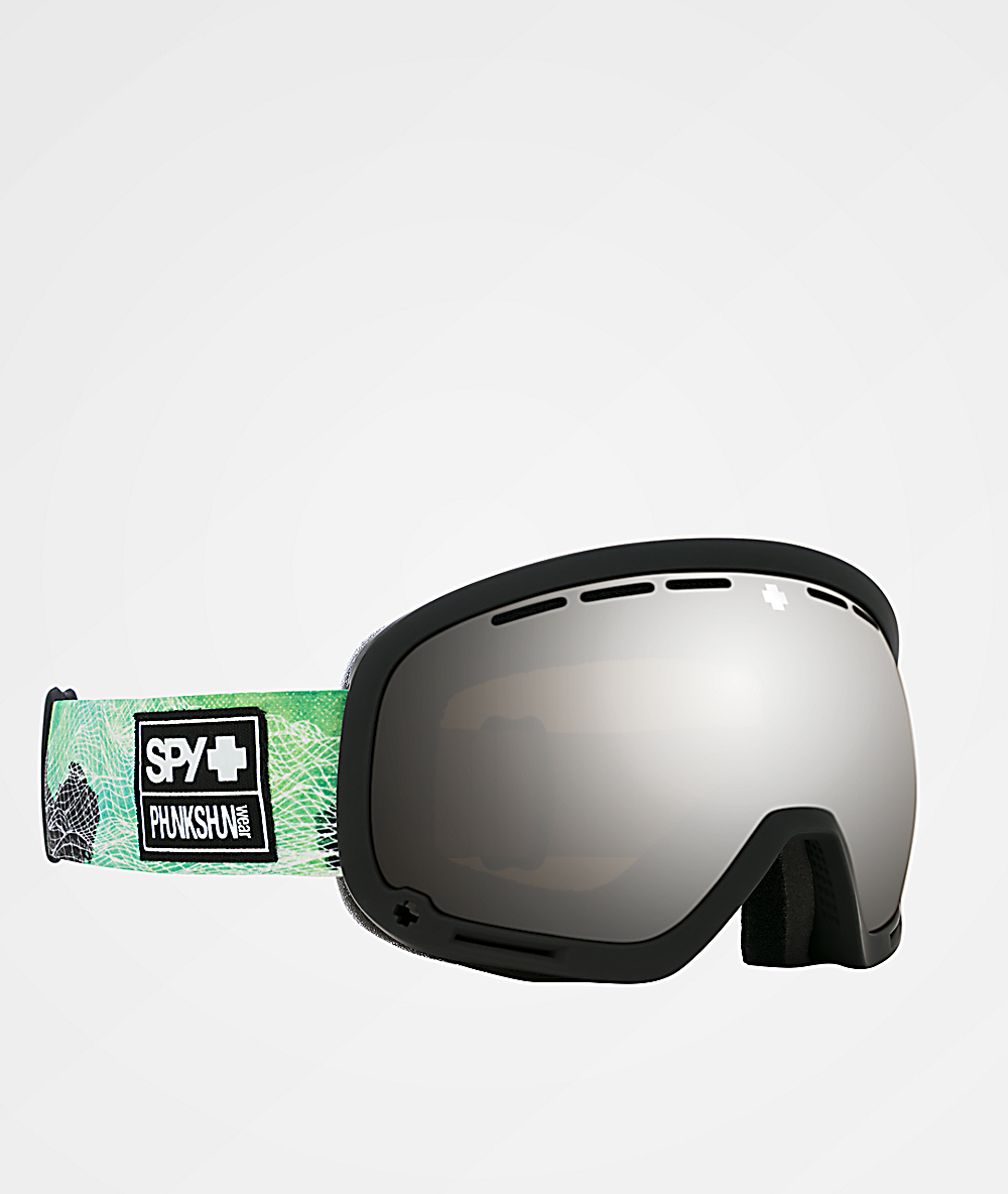 green snowboard goggles